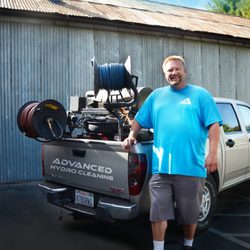 Advanced Hydro Cleaning - Donald Meredith, owner of Advanced Hydro Cleaning. on a job in Chico, CA.