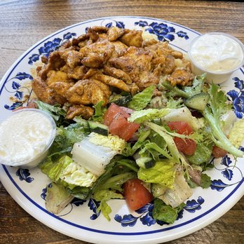 Wally's Cafe - Pomegranate Chicken plate - Mediterranean Near Me - Rocklin, California Wally's Cafe - Pomegranate Chicken plate - Mediterranean Near Me - Rocklin, California