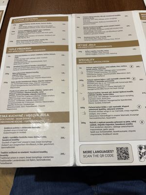 Menu photo 4 Pivnice Štupartská Prague, PR
