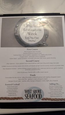 Menu photo 4 West Shore Seafood Morris, CT Menu photo 4 West Shore Seafood Morris, CT