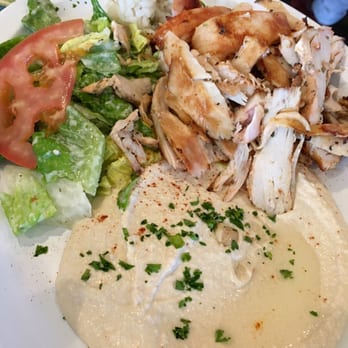 Serops Cafe - My friend's chicken shawarma lunch, also came with rice pilaf. I'm guessing she liked it because she finished it all! - Greek Near Me - Baton Rouge, Louisiana