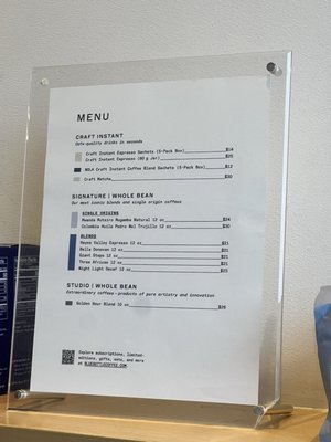 Menu photo 1 Blue Bottle Coffee - Abbot Kinney Los Angeles, CA