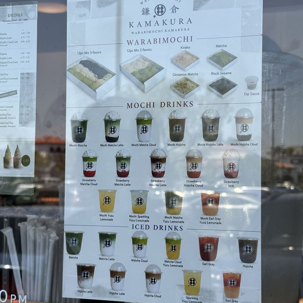 Warabimochi Kamakura - Menu as of July 2026 - Desserts Near Me - Torrance, California Warabimochi Kamakura - Menu as of July 2026 - Desserts Near Me - Torrance, California