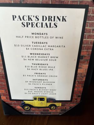 Menu photo 1 Pack's Tavern Asheville, NC