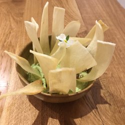 Andina - Cassava fritters with broad bean dip