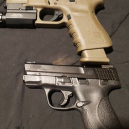 New Smith and Wesson MP Shield 9mm for bb. Pictured: His and Hers New Smith and Wesson MP Shield 9mm for bb. Pictured: His and Hers