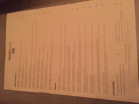 Menu photo 5 TwentyTwenty Grille Boca Raton, FL