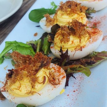The Davis Restaurant & Bar - Deviled eggs appetizer - New American Near Me - Eugene, Oregon The Davis Restaurant & Bar - Deviled eggs appetizer - New American Near Me - Eugene, Oregon