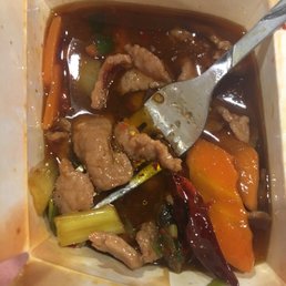 Kung Pao beef ordered with extra beef and XXX spicy. NO SPICY present, just 1 red pepper Kung Pao beef ordered with extra beef and XXX spicy. NO SPICY present, just 1 red pepper