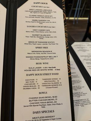 Menu photo 1 Sula- Main Street Vancouver, BC Menu photo 1 Sula- Main Street Vancouver, BC