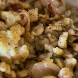 Spätzle/Spaetzle, this was a crowd pleaser and everyone wanted more! A comfort food for sure. Spätzle/Spaetzle, this was a crowd pleaser and everyone wanted more! A comfort food for sure.