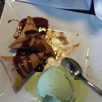 Sun Cuisines - Fried bananas with green tea ice cream - Burmese Near Me - Williamsville, New York
