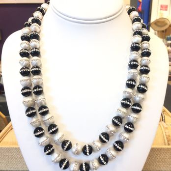 Eastern coral - Custom order: double stranded black onyx and fresh water pearl with zircon crystal embellishments! - Jewelry Near Me - Columbia, Maryland