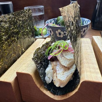 Yonsei Handrolls - Black Cod & truffle butter - Japanese Near Me - Oakland, California Yonsei Handrolls - Black Cod & truffle butter - Japanese Near Me - Oakland, California