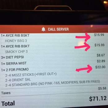 Applebee's Grill + Bar - Price being charged  $15.99 rather than $12.99 - American Near Me - Gig Harbor, Washington