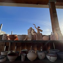 Burnish Clay Studio - Waiting to be soda fired