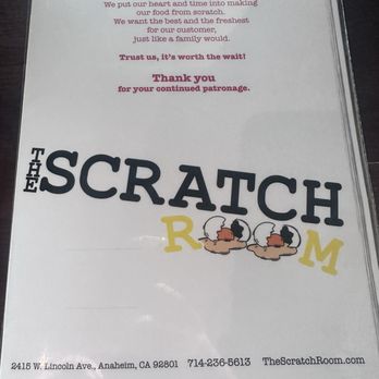 The Scratch Room - Menu - Breakfast & Brunch Near Me - Anaheim, California The Scratch Room - Menu - Breakfast & Brunch Near Me - Anaheim, California