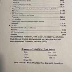 Roosters Corner - Menu
