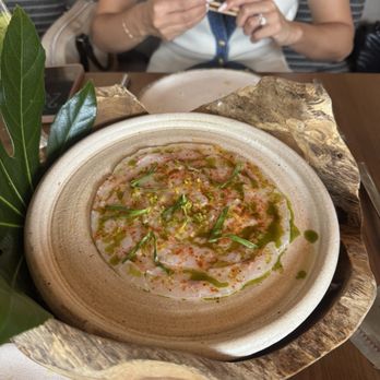 Casa Neos - Sea bass carpaccio - Mediterranean Near Me - Miami, Florida Casa Neos - Sea bass carpaccio - Mediterranean Near Me - Miami, Florida