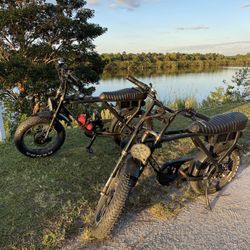 My view from our transportation as we arrived at Riverfront Grill to enjoy "date night" Friday dinner on our dual-motor Ariel Riders!