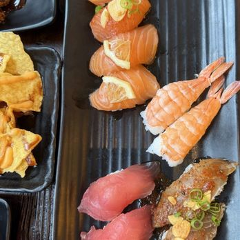 Sumo AYCE Sushi - Nigiri Sushi: Garlic Salmon, Lemon Salmon, Shrimp, and Cajun Tuna - Japanese Near Me - Honolulu, Hawaii Sumo AYCE Sushi - Nigiri Sushi: Garlic Salmon, Lemon Salmon, Shrimp, and Cajun Tuna - Japanese Near Me - Honolulu, Hawaii