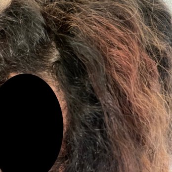 Chateau Salon  - I asked for chestnut balayage on my dark brown hair. I got pink roots on yellow. Again, after her 2nd attempt to fix it. - Hair Salons Near Me - Franklin Lakes, New Jersey