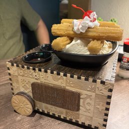 Churro and ice cream