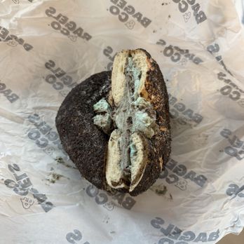 The Bagels and Co - Oreo Bagel with Cookie Monster Cream Cheese - Coffee & Tea Near Me - Gainesville, Florida The Bagels and Co - Oreo Bagel with Cookie Monster Cream Cheese - Coffee & Tea Near Me - Gainesville, Florida