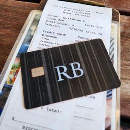 The RB card, excepted at fine dining establishments around the world including Hog Island. The RB card, excepted at fine dining establishments around the world including Hog Island.