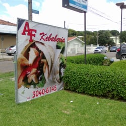 AF Kebaberia - Esta placa fica na esquina da loja. Você precisa achar ela para achar a kebaberia!