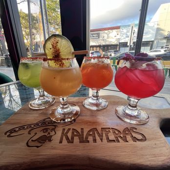 Kalaveras - Flight of Margaritas. - Mexican Near Me - Burbank, California Kalaveras - Flight of Margaritas. - Mexican Near Me - Burbank, California