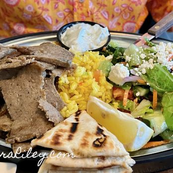 Olive Branch Grill - Beef and lamb gyro plate! Delicious! - Mediterranean Near Me - Centennial, Colorado