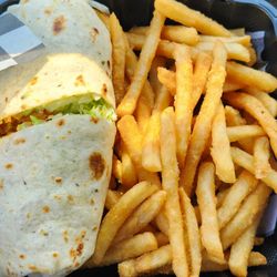 Lucky 7 Grocery & Deli - Lucky 7 chicken bacon ranch wrap with fries daily special - under $10 and huge, fed me twice.