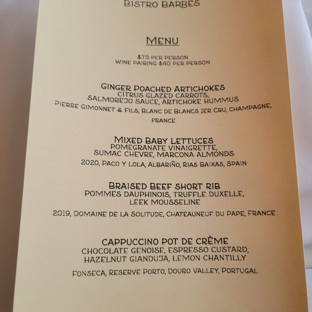 Bistro Barbes - Tasting menu! - French Near Me - Denver, Colorado