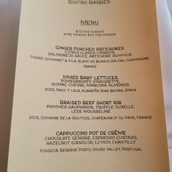 Bistro Barbes - Tasting menu! - French Near Me - Denver, Colorado