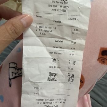 Pick-A-Bagel - Receipt - Bagels Near Me - New York, New York