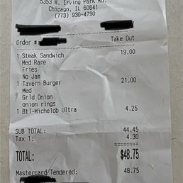 Sutherland receipt. Sutherland receipt.