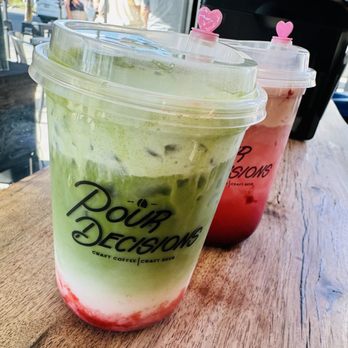 Pour Decisions Craft - Matcha and raspberry drinks - Coffee & Tea Near Me - San Jose, California Pour Decisions Craft - Matcha and raspberry drinks - Coffee & Tea Near Me - San Jose, California