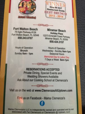 Menu photo 5 Clemenza's Fort Walton Beach, FL Menu photo 5 Clemenza's Fort Walton Beach, FL