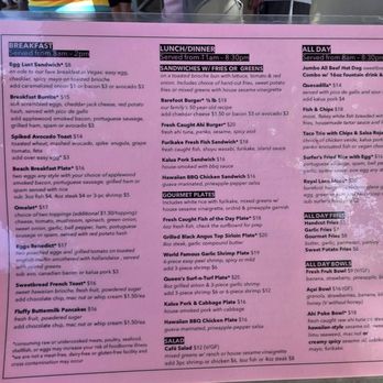 Barefoot Beach Cafe - Menu Oct 2025 - Breakfast & Brunch Near Me - Honolulu, Hawaii