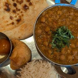 Delicious chole lunch