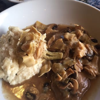 Mediterraneo - Veal scallopini with mushrooms and artichoke - Italian Near Me - Alpine, California Mediterraneo - Veal scallopini with mushrooms and artichoke - Italian Near Me - Alpine, California