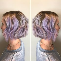 Katie Paints Hair - Textured lavender lob