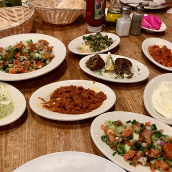 Al Basha - Al-Basha Mazzah : Al- Basha Salad , Bakdunsiah , Cucumber & Yogurt w/ Olive Oil, Tabbouleh, Hummus , Mettabal , Kibbi (2Pcs.), Mhamarah - Middle Eastern Near Me - Paterson, New Jersey Al Basha - Al-Basha Mazzah : Al- Basha Salad , Bakdunsiah , Cucumber & Yogurt w/ Olive Oil, Tabbouleh, Hummus , Mettabal , Kibbi (2Pcs.), Mhamarah - Middle Eastern Near Me - Paterson, New Jersey
