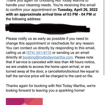 Not Today Martha - Proof that I was a client - Home Cleaning Near Me - Plymouth, Indiana Not Today Martha - Proof that I was a client - Home Cleaning Near Me - Plymouth, Indiana