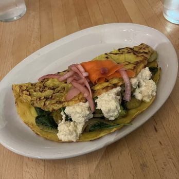 Veg Kitchen + Bar - Crepe Florentine - Vegan Near Me - Sacramento, California Veg Kitchen + Bar - Crepe Florentine - Vegan Near Me - Sacramento, California