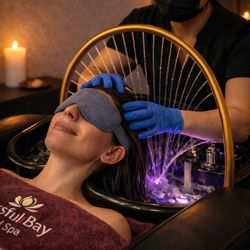 Blissful Bay Head Spa & Scalp Therapy - Our head spa basin with gentle water therapy and a calming atmosphere--designed to help you unwind and reset.
