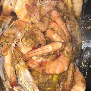 Crawfish Cave - 1 lb of shrimp garlic butter mild- yummmy!!! - Cajun/Creole Near Me - Fullerton, California