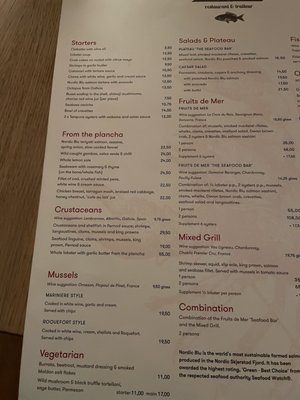 Menu photo 2 The Seafood Bar London, XGL