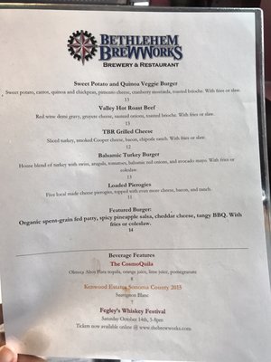 Menu photo 7 Fegley's Bethlehem Brew Works Bethlehem, PA